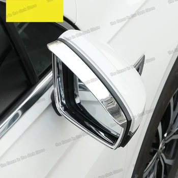 Lsrtw2017 de Fibra de Carbono Abs del Rearview del Coche de la Cubierta de la Lluvia Ceja Escudo de Marco para Volkswagen Tiguan de Vw 2017 2018 2019 2020 2021