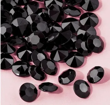 Envío Gratis ! 1000 pcs / lote de 10 mm de Acrílico Negro de Cristal Dimond Confeti Tabla de Dispersión de confeti de Fiesta de la Boda Decoración
