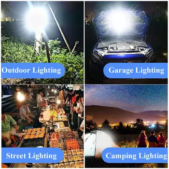La Luz Led para Camping Faroles Portátiles de la Lámpara para la Pesca de Iluminación de Emergencia con Solar USB Recargable Luces de Bulbo 5 Modo Regulable