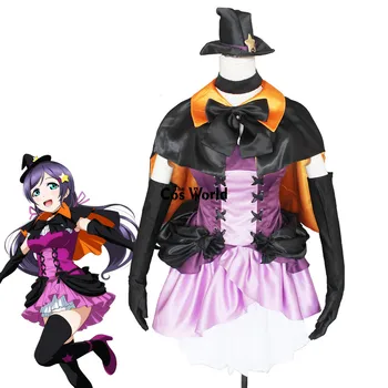 El amor en Vivo estrellas de la Danza en mí Nozomi Tojo Hallowmas Halloween Manto Tubo Tops Vestido de Uniforme Traje de Anime Cosplay Disfraces