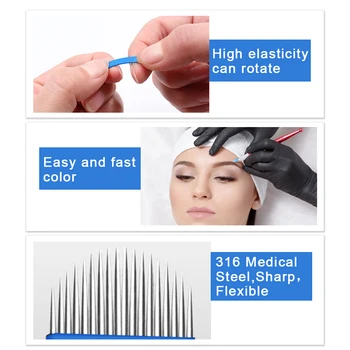 0.18 mm Nano cuchillas microblading agujas Maquillaje Permanente Tatuaje de la Ceja de la Aguja de la Cuchilla Microblade Para el Bordado 3D