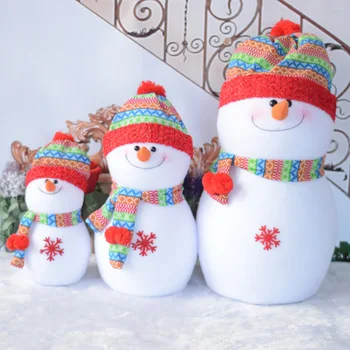 Precioso muñeco de Nieve de Espuma de juguetes de Navidad Decoraciones Rainbow sombrero de Santa Claus de la Familia de los Mejores Regalos de Navidad Decoraciones de la familia S/M/L HFD75