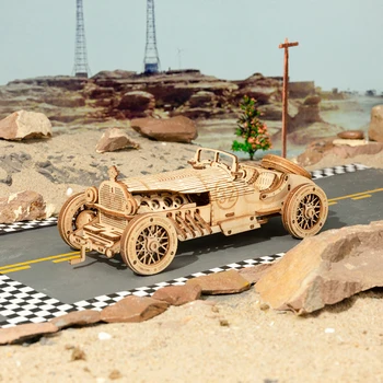 Modelo de tren 3D Rompecabezas de Madera del Juguete de la Asamblea de la Locomotora de la Construcción de modelos de Kits para Niños Regalos de Cumpleaños