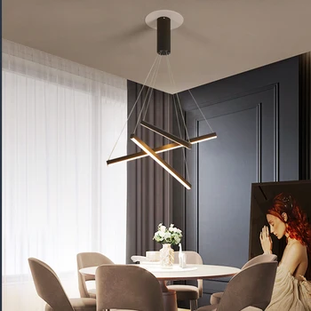 Posmoderno led lámpara de araña para la sala de estar comedor brillo led cuerpo de aluminio accesorios de iluminación de la lámpara luminaria suspendido