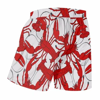 OGKB de Playa de Verano pantalones Cortos de los Hombres Divertidos de Impresión de Red Lobster 3d Sudor Troncos Hombre de los Trajes de Baño de secado Rápido Bermudas 5XL