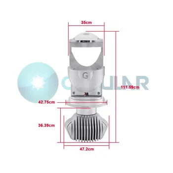 80W/Par Lámpara H4 LED Mini Proyector de Lente Automobles Bombilla LED LED Kit de Conversión de Hi/Lo de Haz de los Faros de 12V/de 24V 6000K HID