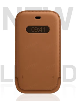Magnético Para el iPhone 12 Pro Max 12 Mini Caso Para Magsafe de Carga Inalámbrica Magnético de Cuero Genuino Paquete de la Tarjeta de la Cubierta del Teléfono