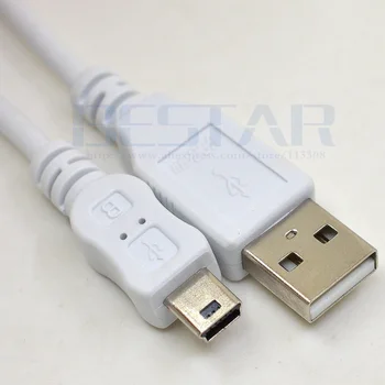 0.2 M de Cable de Mini USB a USB 2.0 a Macho a Mini 5 Pin B Blanco de Sincronización de Datos Cable de Carga Para el Reproductor de MP3 del Disco Duro de la Cámara Mini Altavoz