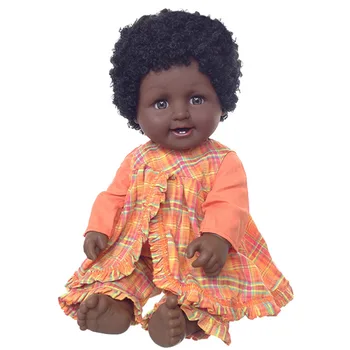 Muñeca negra Africana de la Niña de la Muñeca del Bebé para los Niños de la Moda Muñeca de Jugar 50CM Perfecto para el Cumpleaños lol Muñeca de Vinilo Africano bebe muñeca