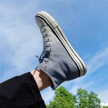 De los hombres Casual Zapatos de Alto gradiente de zapatos de lona de la Luz Cómodo al aire libre el Hombre Zapatillas de deporte de Moda de Zapatos para Caminar Zapatillas Hombre