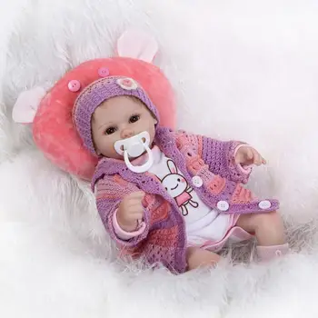 NPK de silicona suave renacer la muñeca del bebé juguetes realistas 40cm de vinilo bebés renacidos casa de juego de la hora de acostarse de juguete de regalo de cumpleaños para niña