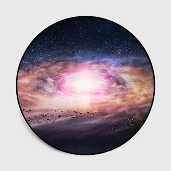 3D Cielo Estrellado Impreso alrededor de la Alfombra Niños Juego de Alfombras de Área Galaxy Dormitorio Imprudente Silla de la Computadora Mesa de Té de Decoración para el Hogar alfombras de Piso