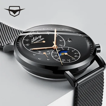 AILANG SUPERIOR de la marca de lujo de cristal de Zafiro relojes de hombre, bobinado automático mecánico reloj Suizo caja de engranajes de 2019 minimalismo reloj