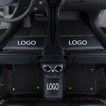 Logotipo personalizado ajuste de coche alfombras de piso para Mercedes Benz W203 W204 W205 W201 W202 C43 AMG C63 C200 C220 coche estilo