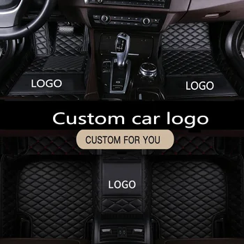 Logotipo personalizado ajuste de coche alfombras de piso para Mercedes Benz W203 W204 W205 W201 W202 C43 AMG C63 C200 C220 coche estilo