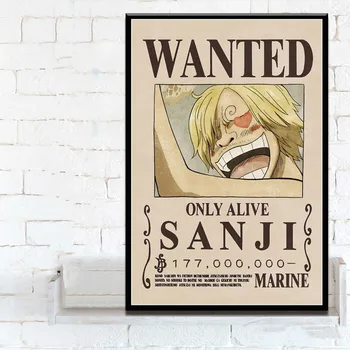 One Piece Luffy Quería Poster Clásico de Japón Anime Fighting Caliente Arte de la Lona Pintura Cartel de la Pared Decoración del Hogar quadro cuadros