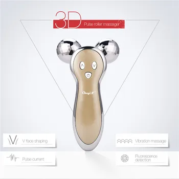 3D V Rostro de Bolas de Rodillos de Vibración Lifting Facial Reafirmante de Cuerpo Completo que Adelgaza Retiro de la Arruga del Pulso de Masaje de la Piel de la Belleza del Dispositivo 48