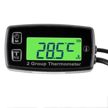 Digital 2 TEMP MEDIDOR Termómetro Medidor de Temperatura para la Suciedad Pit Bike Motor de Automóvil GgeneratorTemperature Medidor de Aceite de la Moto de Motor