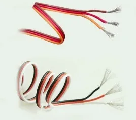 DIY Futaba / JR Color 22# 22AWG Servo Cable de Extensión Plana / 50M de Cable sin Conector