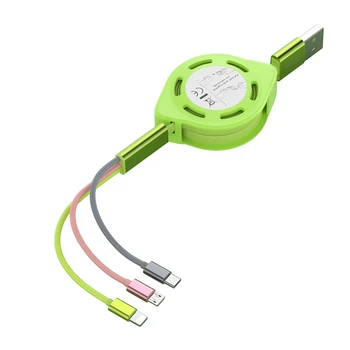 Ihuigol Ajustable 3 en 1 Cable de Iluminación Micro USB Tipo C Cable de Carga Para iPhone 11 Max Pro XS Samsung Xiaomi USB Tipo C Cable de