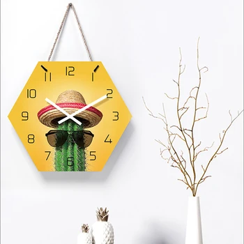 Reloj De Pared Simple, De Estilo Mediterráneo De Cactus Hermoso Diseño Moderno En La Decoración Navideña Para El Hogar Sala De Estar Reloj De Pared