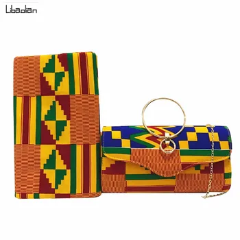 Africana de la cera de la bolsa de África kente de Impresión y/Bolso africanos de algodón de cera con bolsas de 6yards kente diseñador de moda ,venta caliente a94-26