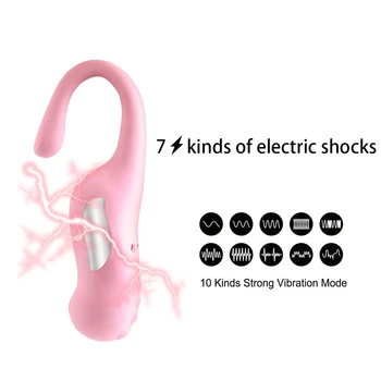 IKOKY 7 Velocidades de Descarga Eléctrica Vibrador Juguetes Sexuales Para la Mujer el Clítoris Estimulador de punto G Orgasmo Control Remoto Salto Huevo Sex Shop