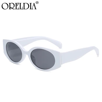 De la moda de Nueva estructura más Pequeña de las Gafas de sol de las Señoras de la Europea Y la Americana Retro Ovalada Gafas de Tendencia de los Hombres de Gradiente de Color Gafas de sol UV400