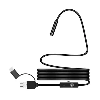 5.5 mm, Micro USB de Tipo c, USB 3-en-1 Equipo Endoscopio Boroscopio Tubo Impermeable USB de Inspección de la Cámara de Vídeo Para Android