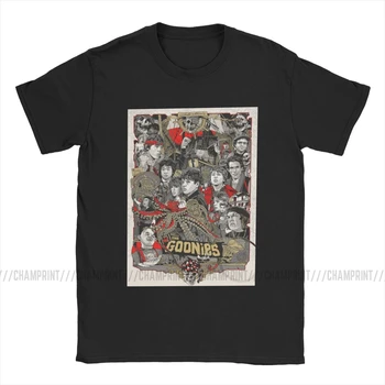 Vintage de Los Goonies T-Shirts para Hombres de Algodón Puro Camisetas de la Película Never Say Die Pereza Pedazo Fratelli Cráneo de Manga Corta Camisetas