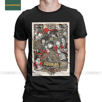 Vintage de Los Goonies T-Shirts para Hombres de Algodón Puro Camisetas de la Película Never Say Die Pereza Pedazo Fratelli Cráneo de Manga Corta Camisetas