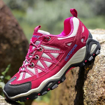 Las Mujeres de los hombres de Montaña, Botas de Escalada al aire libre Zapatillas de deporte de Verano de Malla Transpirable de Trekking Viajes Zapatos para Parejas Selva Desierto