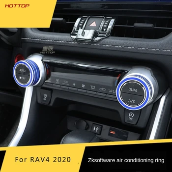 Para Toyota RAV4 2019 2020 5 de Aire Acondicionado de Rotación Decorativos Anillo Interior de Modificación de Aire Acondicionado Marco de la Decoración