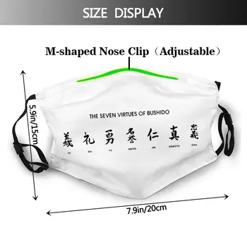 Bushido Reutilizables de la Máscara de la Cara de Karate Polvo Tapa de Protección del Respirador Mufla Máscara con Filtros