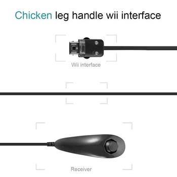 Negro Blanco Nunchuck Controlador Para Diferentes Para El Mando De Wii Gamepad