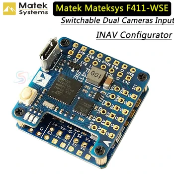 Matek Mateksys Ala F411 WSE Compacto Controlador de Vuelo AP 6~30V (2~6S LiPo) & BEC de 5V de Salida para iNAV FPV Carreras de Drones