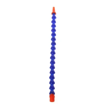 10 Pcs Ronda de la Boquilla 1/4PT Flexible Aceite Refrigerante Tubo de la Manguera Azul Naranja 57BB