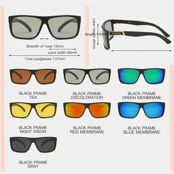 LongKeeper Marca TR90 Gafas de sol Polarizadas Hombres Flexible Marco Cuadrado de Gafas de Sol Masculinas de Conducción Gafas de Oculos masculino UV400