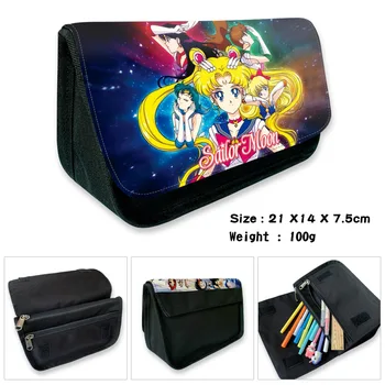 Dibujos animados de Lápiz Bolsas de Sailor Moon Anime Lápiz Caso de las Mujeres de la Cremallera de la Bolsa de Maquillaje bolsas de Almacenamiento