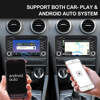 Isudar 2 Din Auto Radio Android 9 Para Audi/A3/S3 2002-2013 CANBUS Multimedia del Coche DVD GPS Octa Core ROM 32GB USB DVR DSP DSP