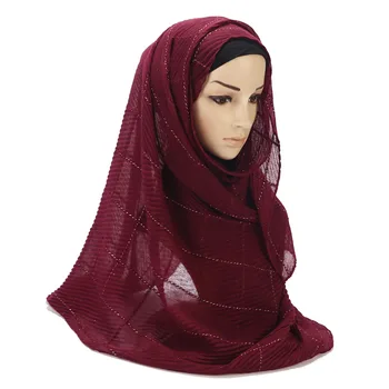 70*180cm malasia mujer musulmana con hiyab bufanda femme musulman suave de algodón fino velo islámico hiyab chales envolturas de la arruga del bufandas