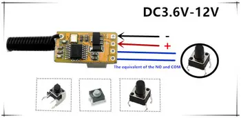 RF Control Remoto Inalámbrico Interruptor de 433 mhz Transmisor Receptor 3.7 v 5v 6v-9v Batería de 12v de Potencia Mini Pequeño Relé Módulo de control