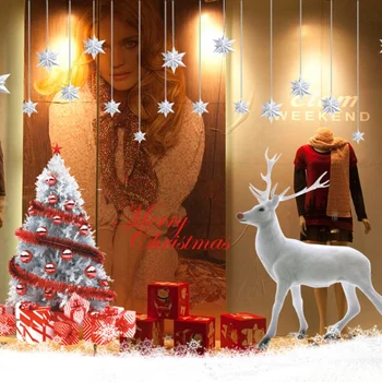 2020 Feliz Navidad Pegatinas de Pared de Cristal de la Ventana Festival de vinilos Santa Murales Año Nuevo Decoraciones de Navidad para la Decoración del Hogar