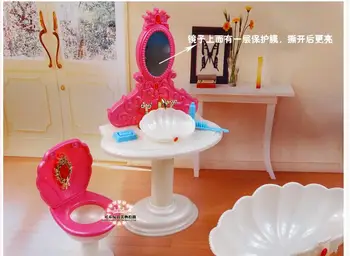 Original cuarto de baño de la princesa barbie bañera 1/6 bjd casa de muñecas de ducha muebles de Tocador de baño accesorios de play set de juguete de regalo