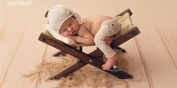 Dvotinst Bebé Recién Nacido Fotografía Props Mini Posando Retro Cunas Floding Mini Cama Studio Accesorios Dispara Infantil Photo Props