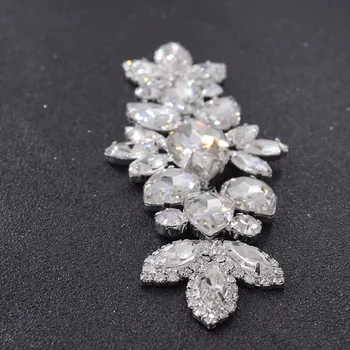 10pcs/lot todos los diamantes de imitación de cristal apliques de cristal de strass para el vestido de boda de la correa de la faja de coser en las decoraciones de la revisión de la joyería accesorios
