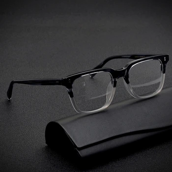 Vintage Gafas Ópticas Marco de Acetato de Gafas para los Hombres las Mujeres de la Moda de la Plaza de la Miopía de la Prescripción de Gafas Hechas a Mano Retro Oculos