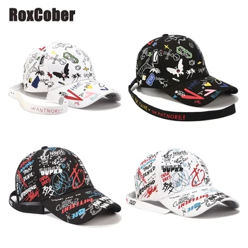 RoxCober de la Moda unisex correa Larga Graffiti gorra de béisbol del Snapback Gorras Ajustables Hip-hop sombrero de Visera de Verano