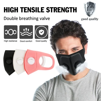 10/20pcs Doble Válvula respiratoria Respiradores de Cara escudo de PM2.5 Máscara Para El Polvo, Máscara Protectora Lavable Reutilizados Mascarilla Del Respirador