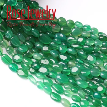 Natural de Cuentas de Piedra 15inches Irregulares de color Verde Ágatas Cuentas de Piedra para la Fabricación de Joyas de 8-10mm Piedra en Forma de Perlas de Mayorista